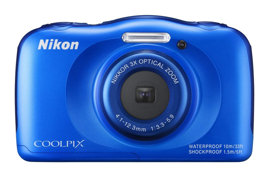 Nikon-Coolpix S33 Waterdichte Digitale Compact Camera - Blauw (In doos) Tweedehands