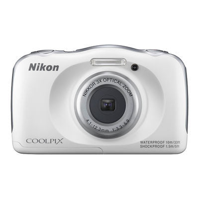 Nikon-Coolpix S33 Waterdichte Digitale Compact Camera - Wit (In doos) Tweedehands