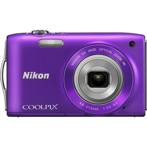 Nikon-Coolpix S3300 Digitale Compact Camera - Paars Tweedehands