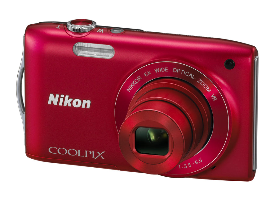 Nikon-Coolpix S3300 Digitale Compact Camera - Rood Tweedehands