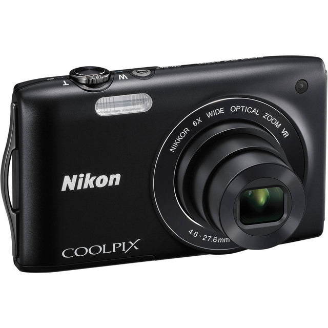 Nikon Coolpix S3300 compactcamera, zwart, voorkant