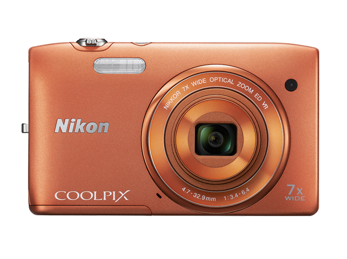 Nikon-Coolpix S3500 Digitale Compact Camera - Oranje Tweedehands