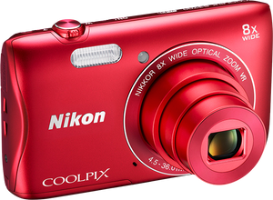 Coolpix S3700 Digitale Compact Camera - Rood (In doos)