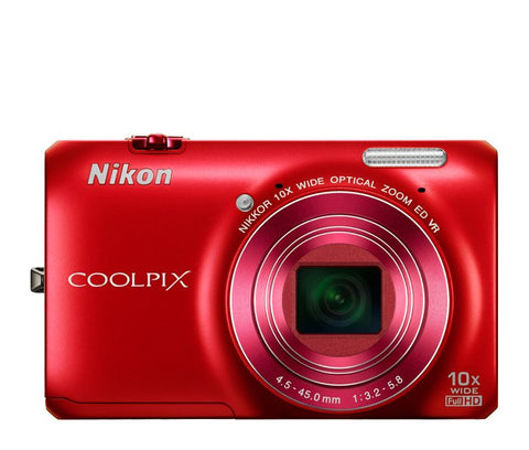 Nikon-Coolpix S6300 Digitale Compact Camera - Rood Tweedehands