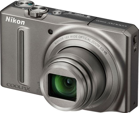 Nikon-Coolpix S9100 Digitale Compact Camera - Zilver Tweedehands