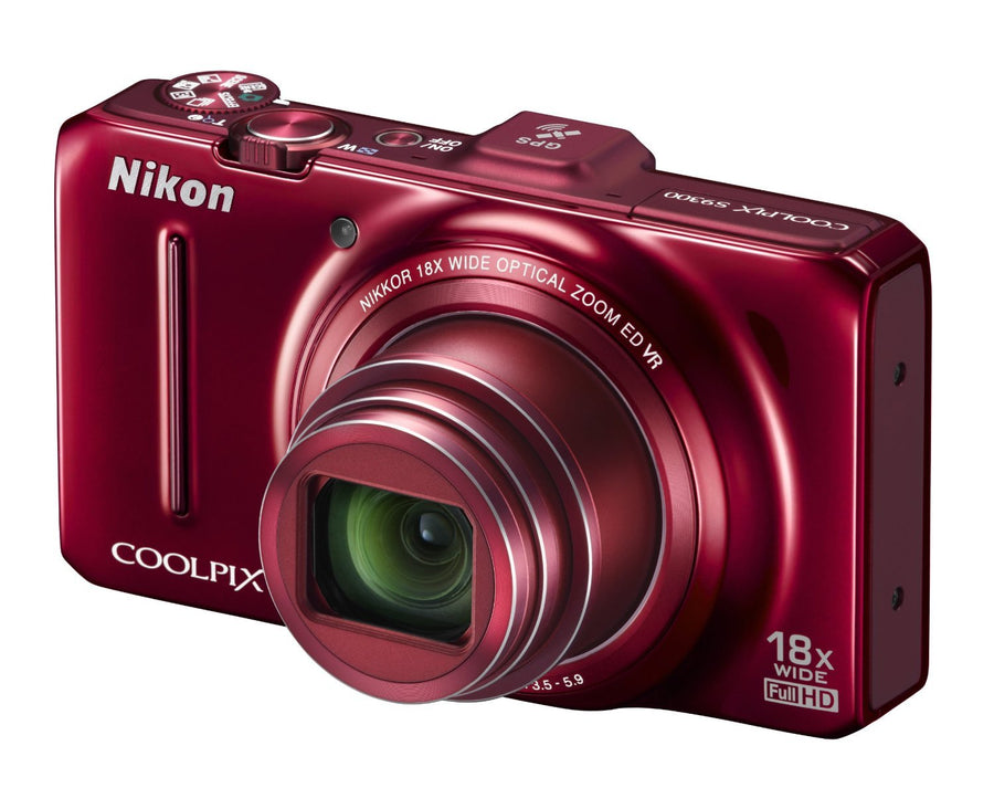 Nikon-Coolpix S9300 Digitale Compact Camera - Rood (In doos) Tweedehands