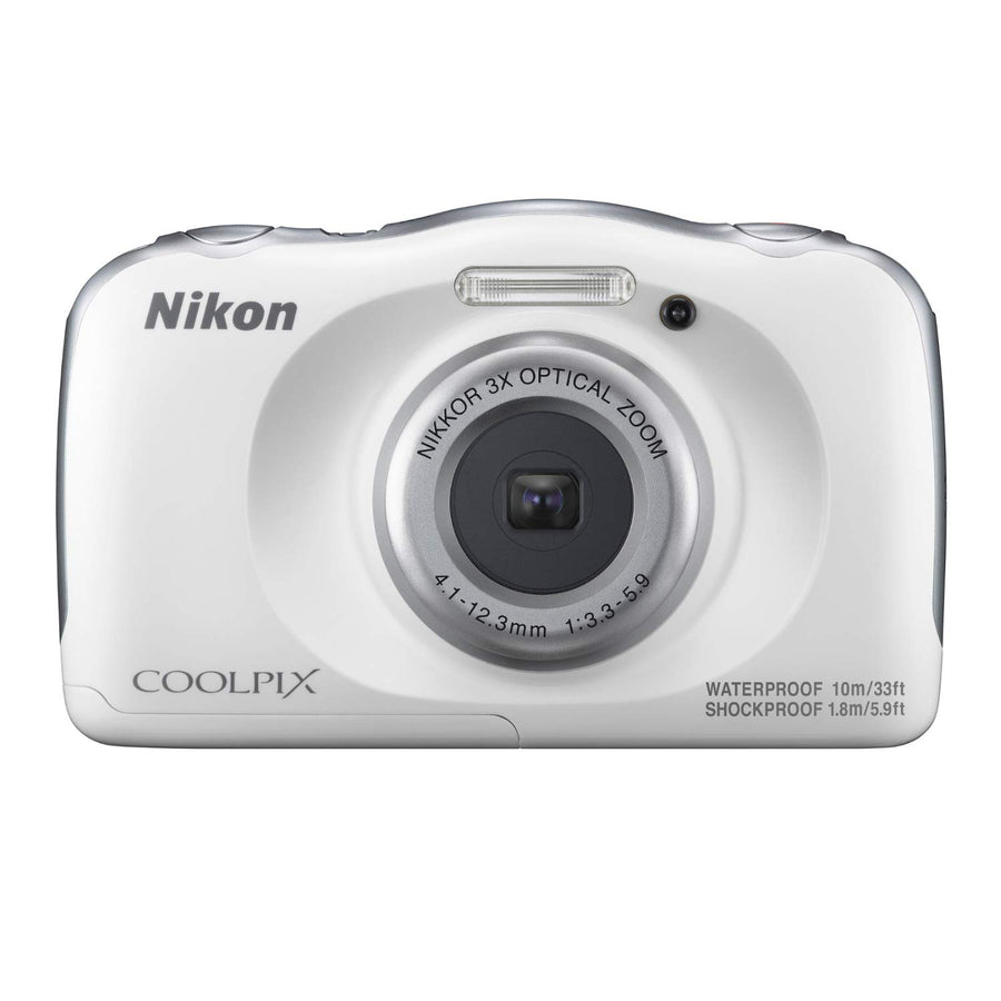 Nikon-Coolpix W100 Waterdichte Digitale Compact Camera - Wit (Met afgebroken batterijklepje!) Tweedehands