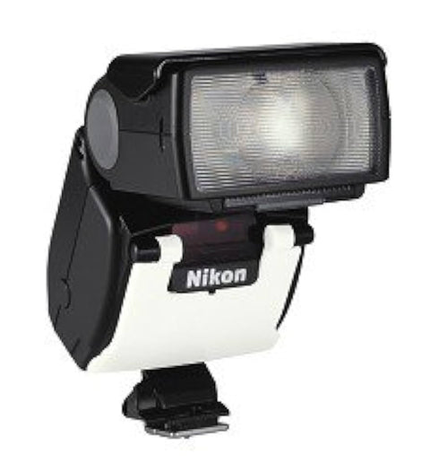 Nikon Speedlight SB-50DX D-TTL flitser, zwart met wit frontpaneel en kantelbare flitskop