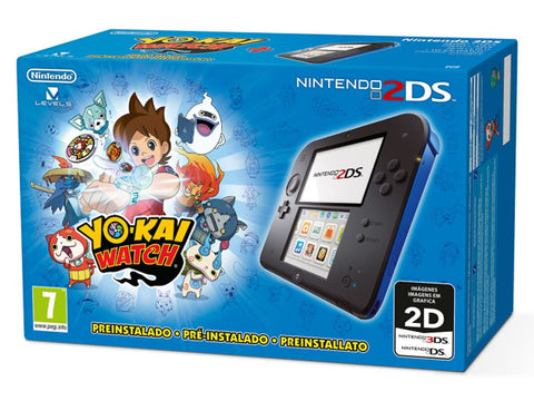 Nintendo-2DS Console - Blauw/Zwart + Yo-Kai Watch (In doos) Tweedehands