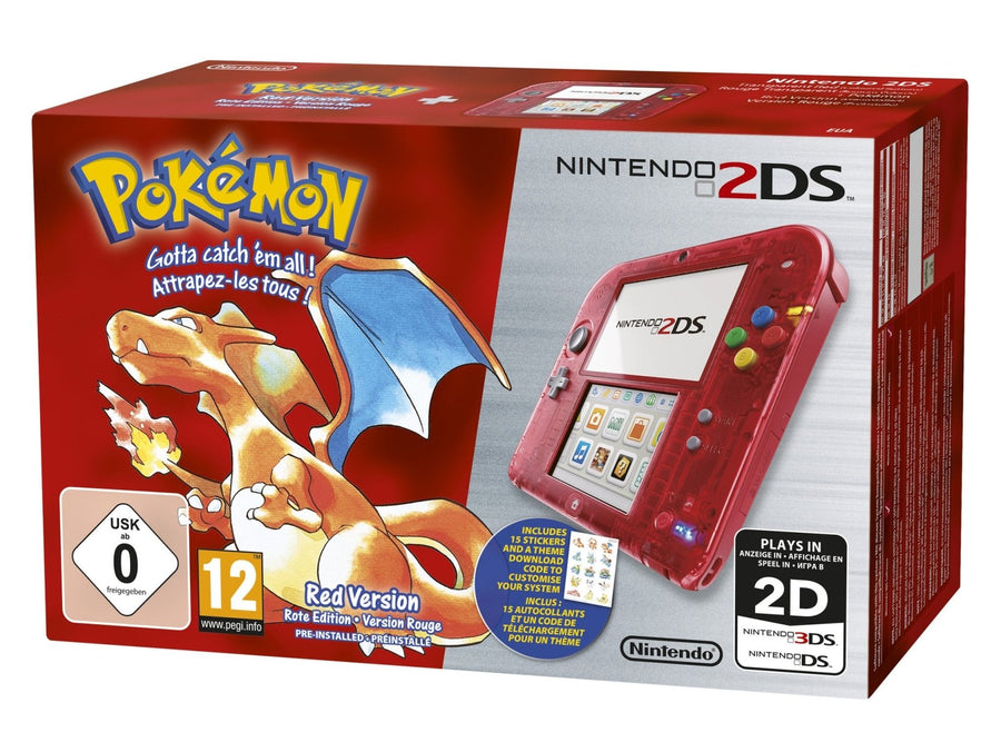 Nintendo-2DS Console - Pokemon Red Edition (In doos) Tweedehands