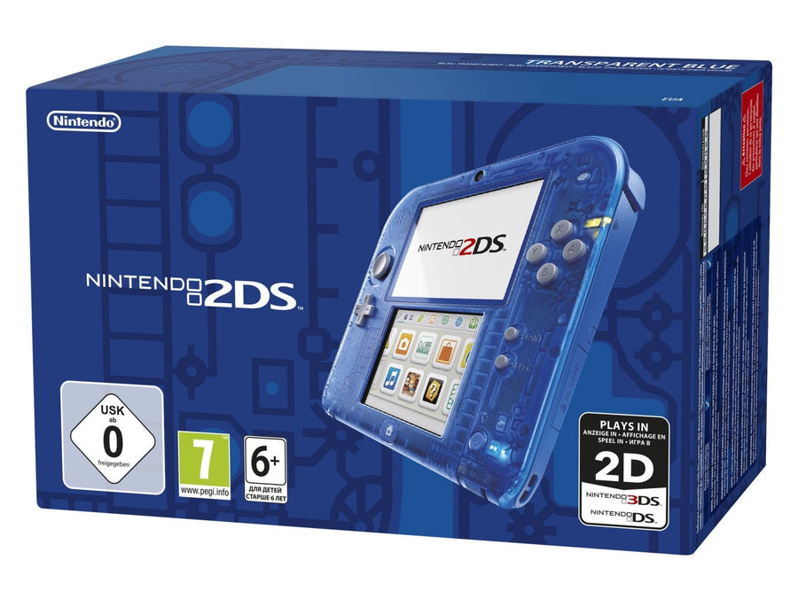 Nintendo-2DS Console - Transparant Blauw (In doos) Tweedehands
