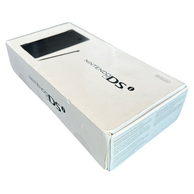 Nintendo DSi console zwart, doos voorkant, nieuw in verpakking
