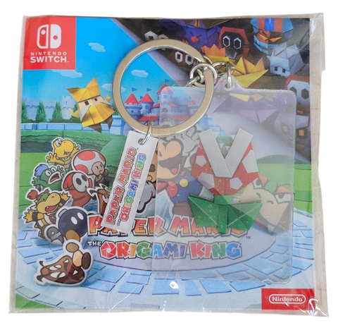 Nintendo-Paper Mario Origami King Piranha Plant Sleutelhanger (Nieuw)