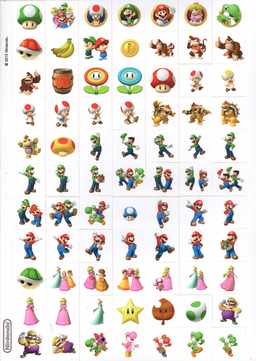 Nintendo-Super Mario Stickervel - 2015 (Nieuw)