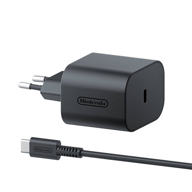 Nintendo Switch 2 AC-adapter en oplader, zwarte voedingsadapter met USB-C-kabel, tweedehands