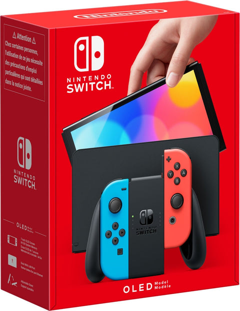 Nintendo-Switch OLED Console - Blauw/Rood (In doos) Tweedehands