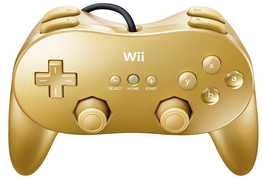 Nintendo-Wii Classic Pro Controller - Goud Tweedehands