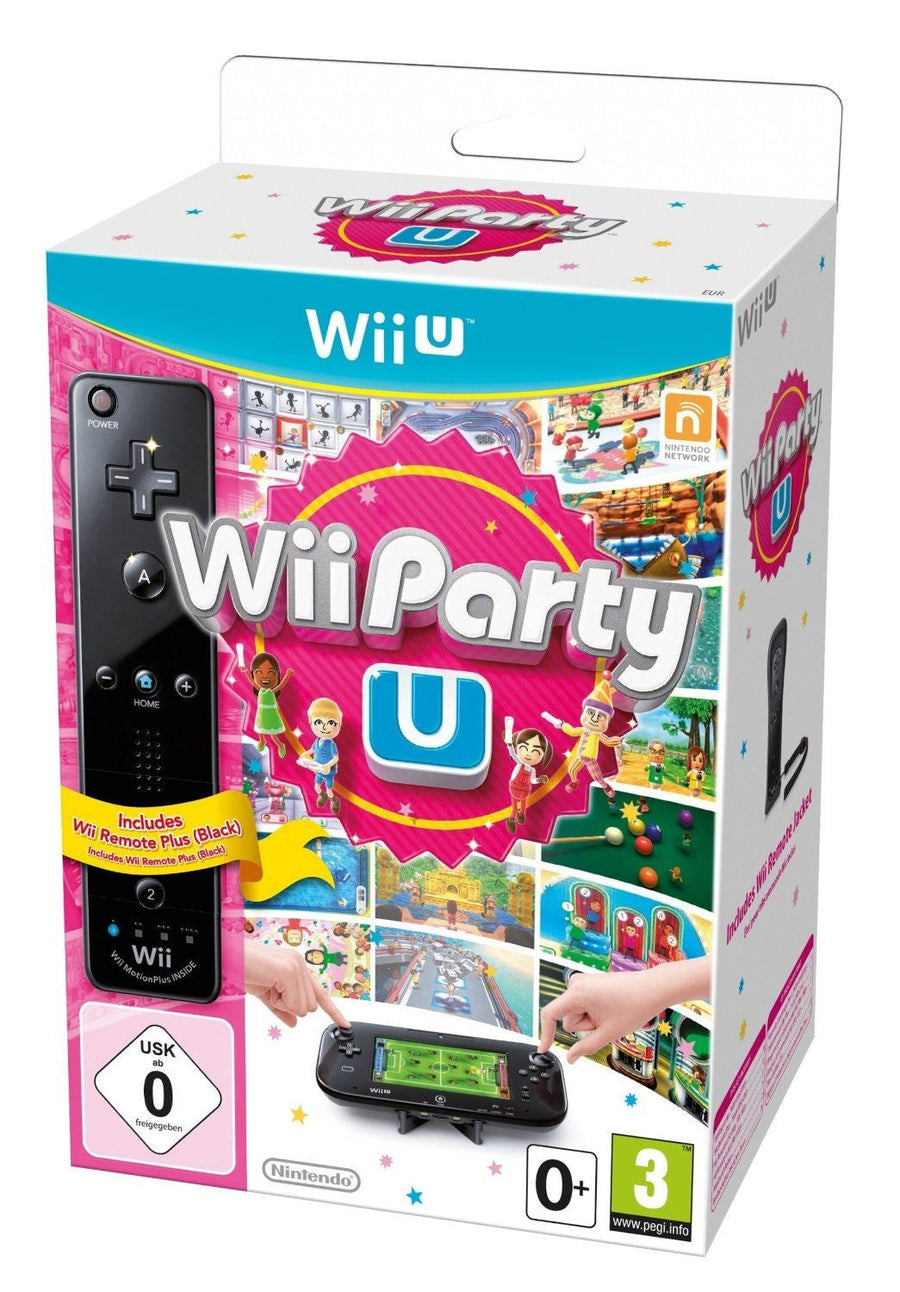 Nintendo-Wii Remote Plus (Zwart) + Wii U Party Set Tweedehands
