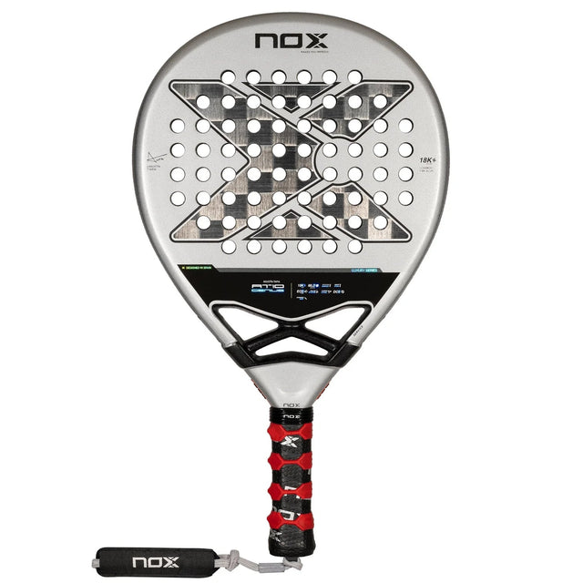 NOX AT10 Genius 18K 2024 padelracket, vooraanzicht met X-patroon