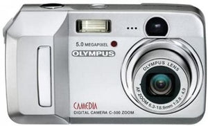 Camedia C-500 Zoom Digitale Compact Camera - Zilver