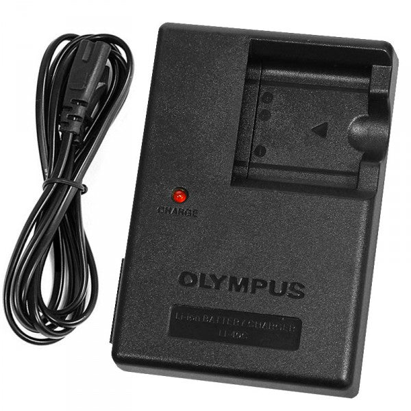 Olympus LI-40C acculader voor LI-40B en LI-42B, zwart, met stroomkabel, tweedehands
