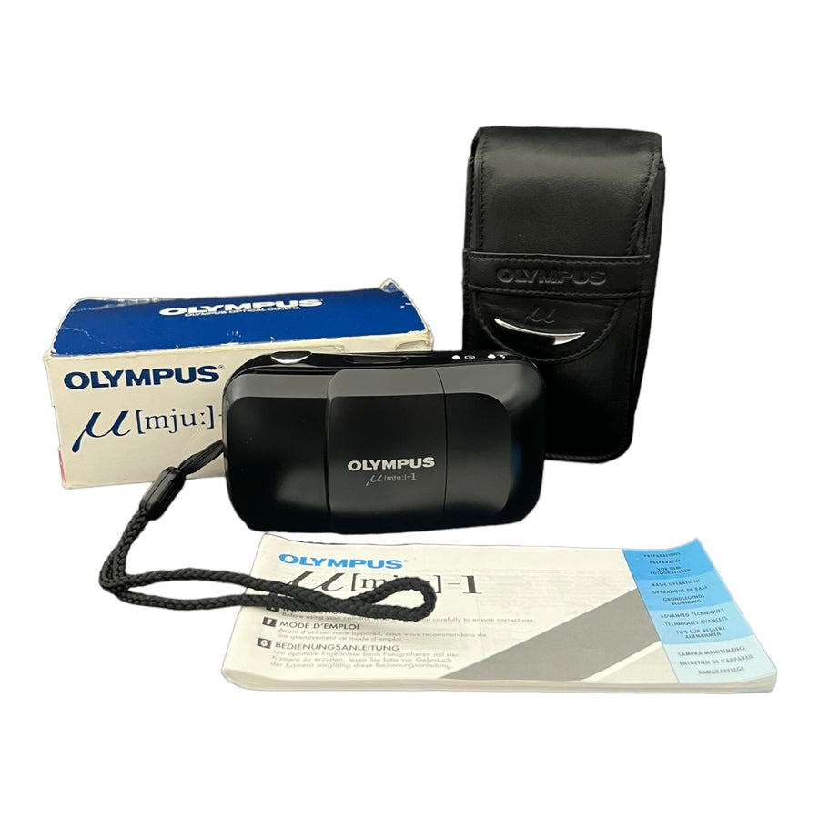 Olympus-MJU I 35mm Zoom Point and Shoot Film Camera (In doos) Tweedehands