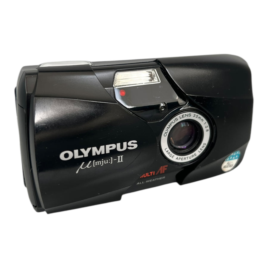 Olympus-Mju: II 35mm Point and Shoot Film Camera - Zwart Tweedehands