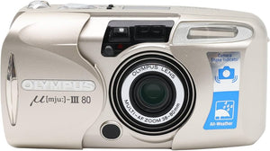 Mju III 80 35mm Zoom Point and Shoot Film Camera - Zilver