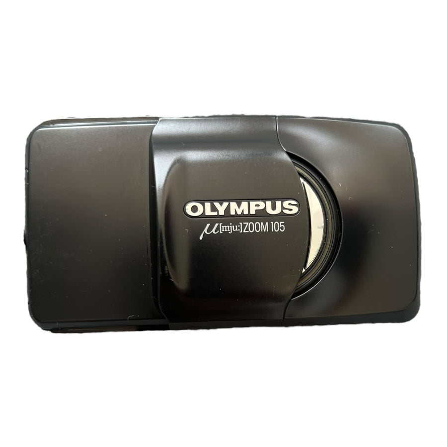 Olympus-mju: Zoom 105 35mm Zoom Point and Shoot Film Camera - Zwart Tweedehands
