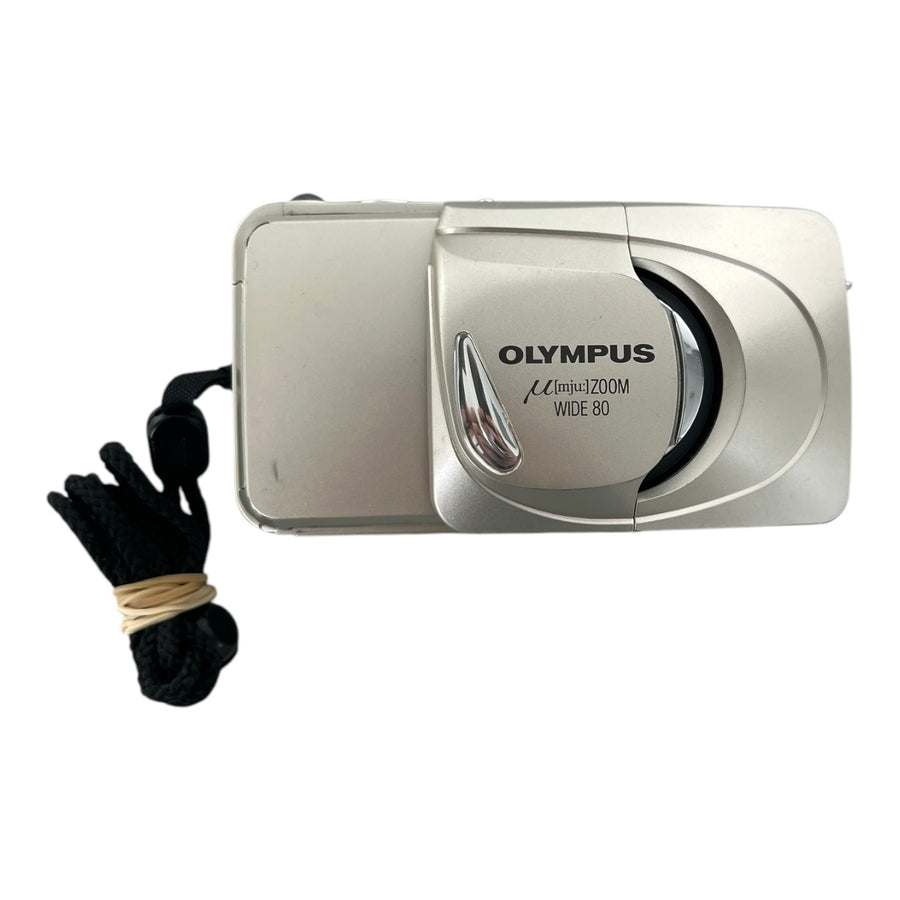 Olympus-Mju: Zoom WIDE 80 35mm Point and Shoot Film Camera - Zilver Tweedehands