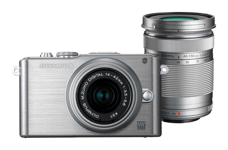Olympus-Pen E-PL3 Systeemcamera Dubbele Zoom Kit - Zilver (In doos) Tweedehands