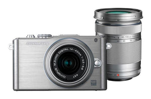 Pen E-PL3 Systeemcamera Dubbele Zoom Kit - Zilver (In doos)