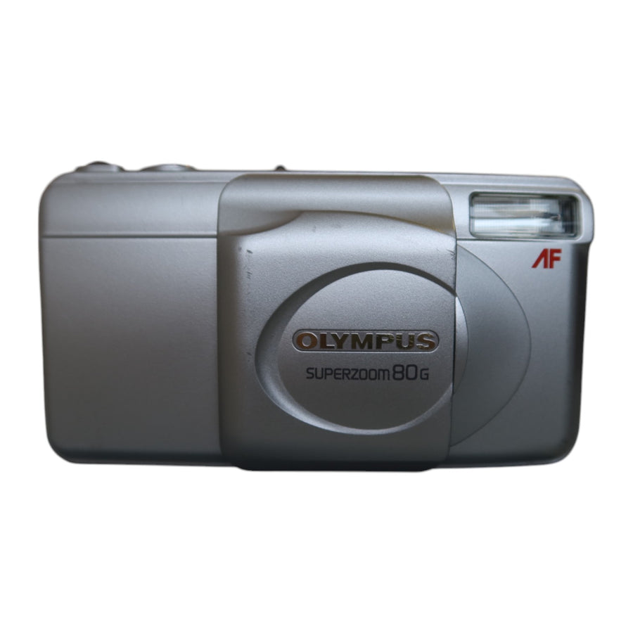 Olympus-Superzoom 80g 35mm Point and Shoot Film Camera - Zilver Tweedehands