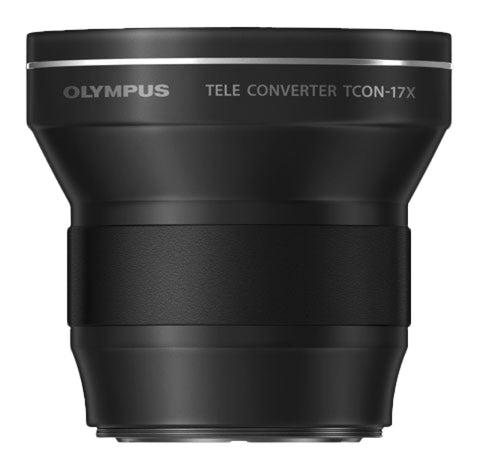 Olympus VR925101 TCON-17X teleconverter, zwart, voorkant