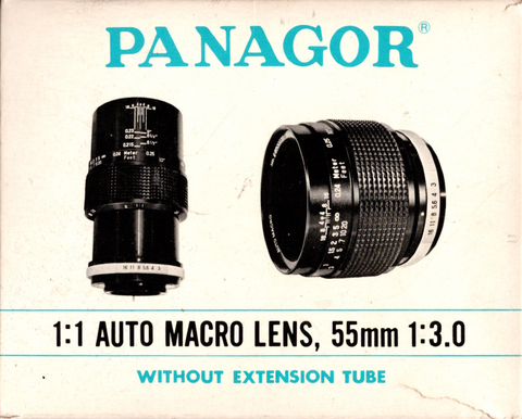 Panagor-Panagor 1:1 Auto Macro Lens 55mm f/3.0 voor Minolta MD (Nieuw)