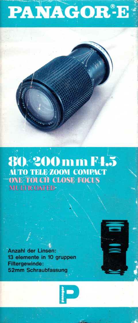 Panagor-Telezoom 80–200mm F/4.5 met Close-Focus voor Olympus OM (Nieuw)