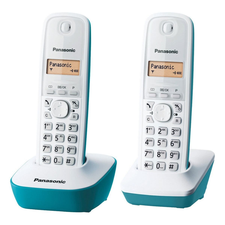 Panasonic-DECT Huistelefoons (Set van 2) met Nummerherkenning - Blauw / Wit Tweedehands