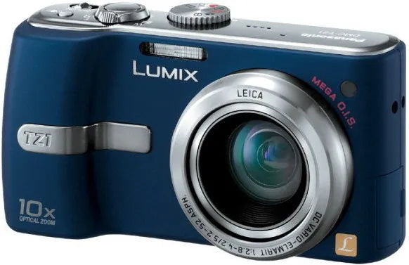 Panasonic-Lumix DMC-TZ1 Digitale Compact Camera - Blauw-tweedehands