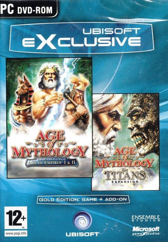 PC Age of Mythology Gold Edition met The Titans Expansion, Ubisoft Exclusive-doos voorkant in seal