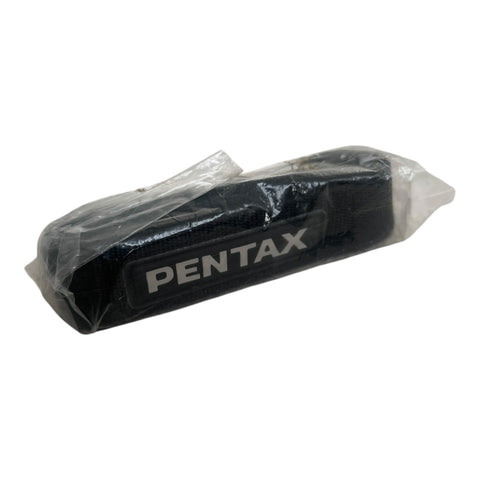 Pentax vintage camera nekriem 2,5 cm, zwart met grijs Pentax-embleem met witte rand, nieuw in verpakking
