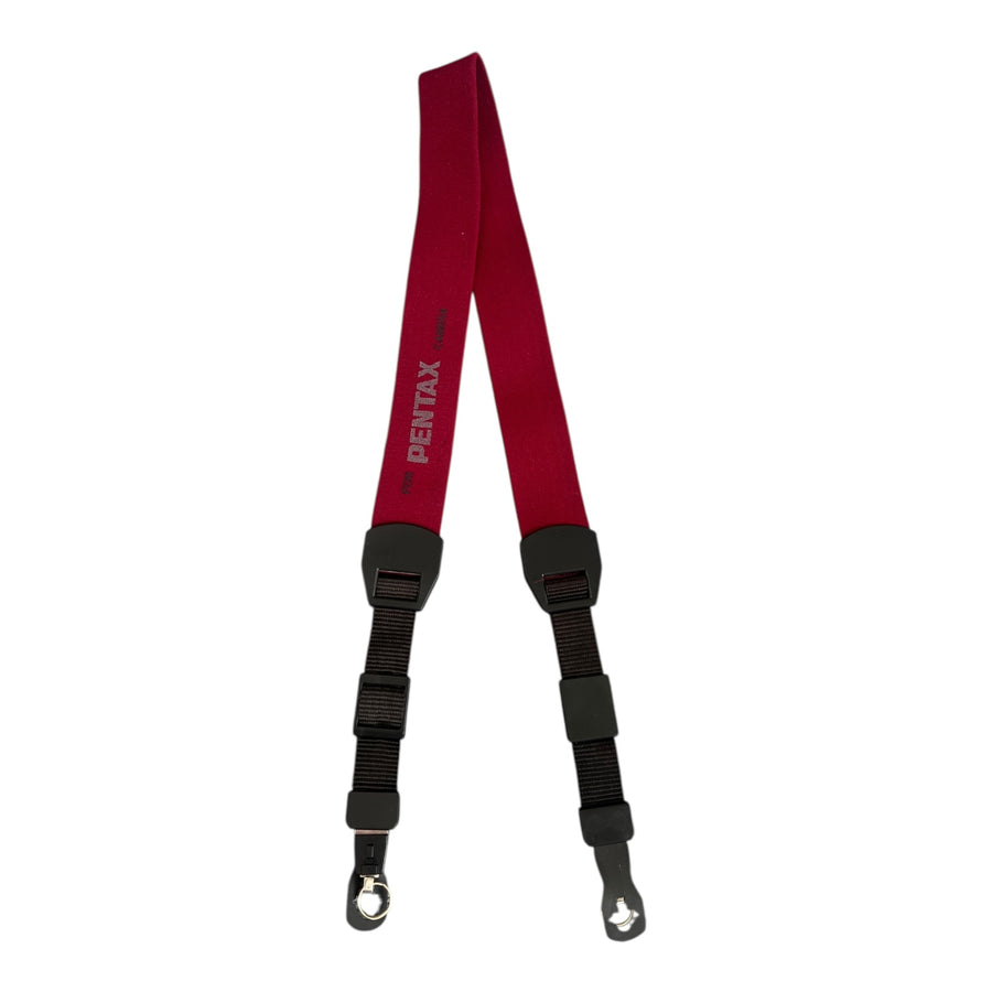Pentax-Camera Neck Strap - Vintage - Donker Rood Tweedehands