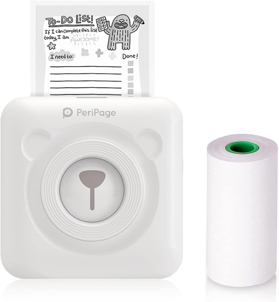 PeriPage-Pocket Printer - Inclusief 3 sticker rolletjes - Wit Tweedehands