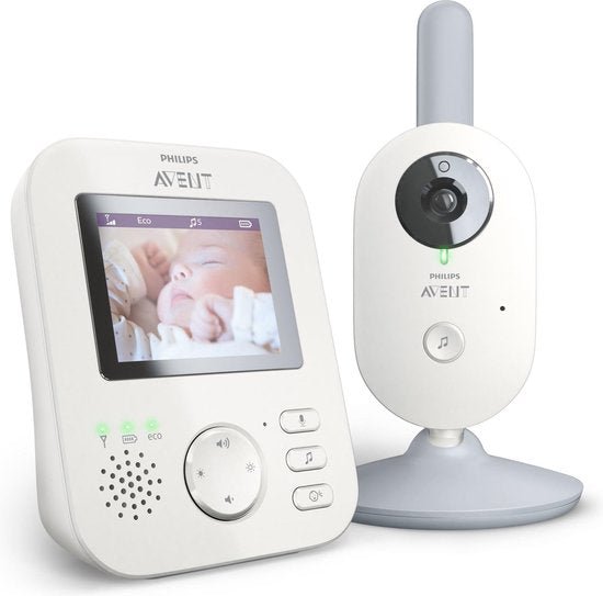 Philips Avent SCD843 digitale video babyfoon, grijs, ouderunit met scherm en camera-unit