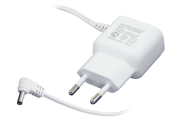 Philips stroomadapter CP9952/01 voor babyfoon, wit, adapter met Europese stekker en kabel met ronde plug, tweedehands