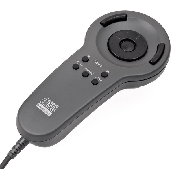 Philips CD-i paddle controller RV 8701, grijs, voorkant, tweedehands