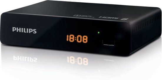 Philips DTR3000 digitale tv-ontvanger, zwart, vooraanzicht