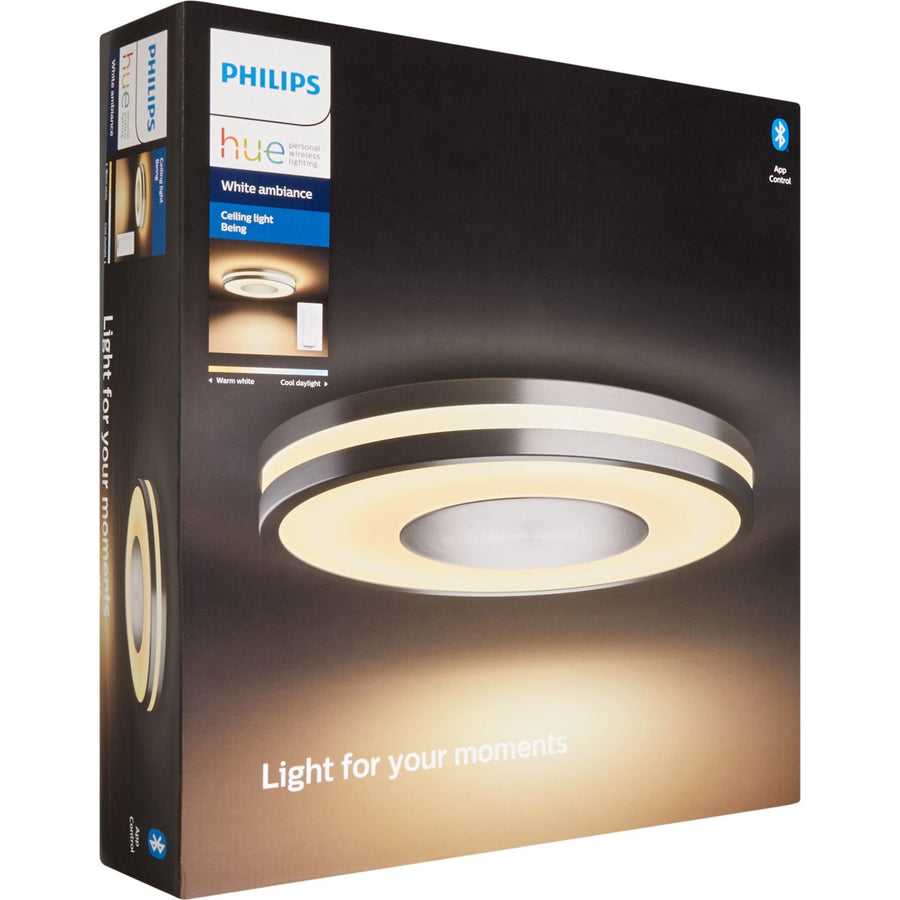 Philips-Hue White Ambiance Plafondlamp Aluminium Incl. Dimmer (Nieuw)