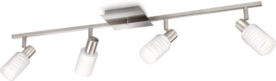 Philips-myLiving Kauri - Plafondlamp - 4 Lichts - Nikkel (Nieuw)