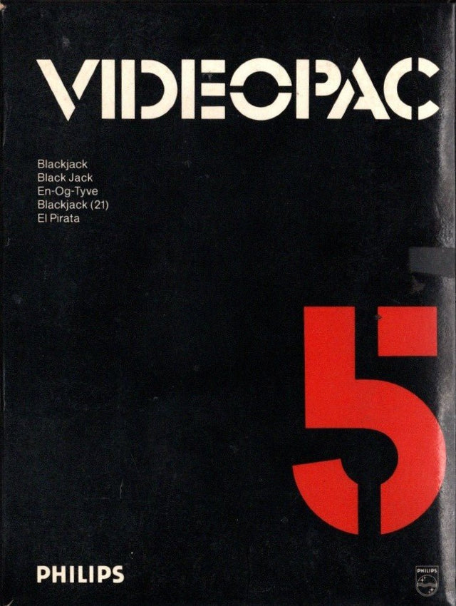 Philips Videopac 5 Blackjack, doos voorkant, tweedehands
