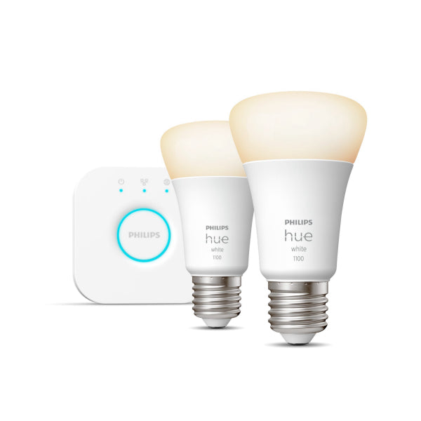 Hue White Starter Set E27 - 2 lampen + Bridge
